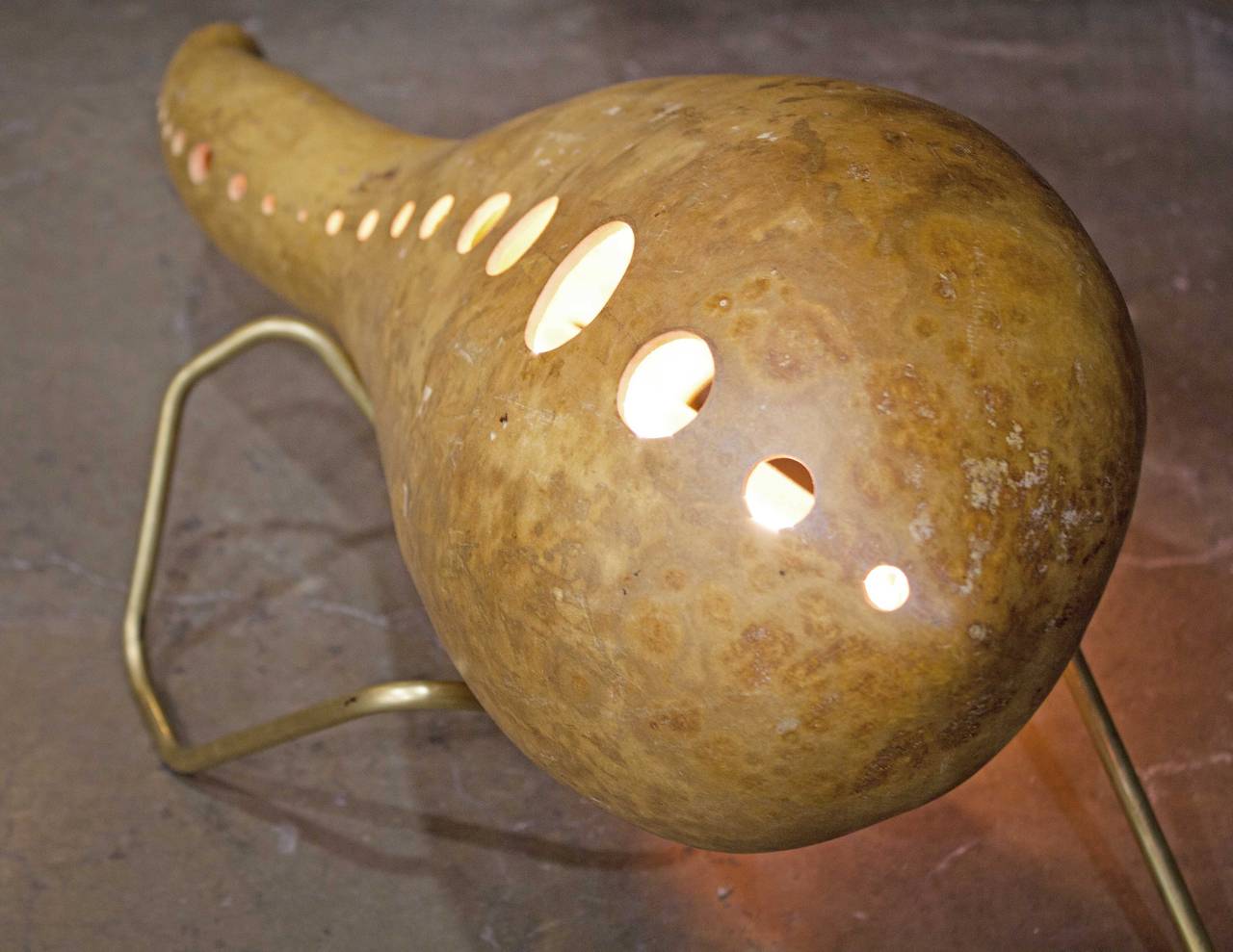 Contemporary Gourd Sculpture Table Lamp by Viktor Mtz 2015 For Sale