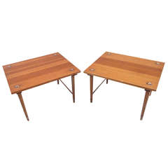 Pair of Frank Kyle Wood Side Tables