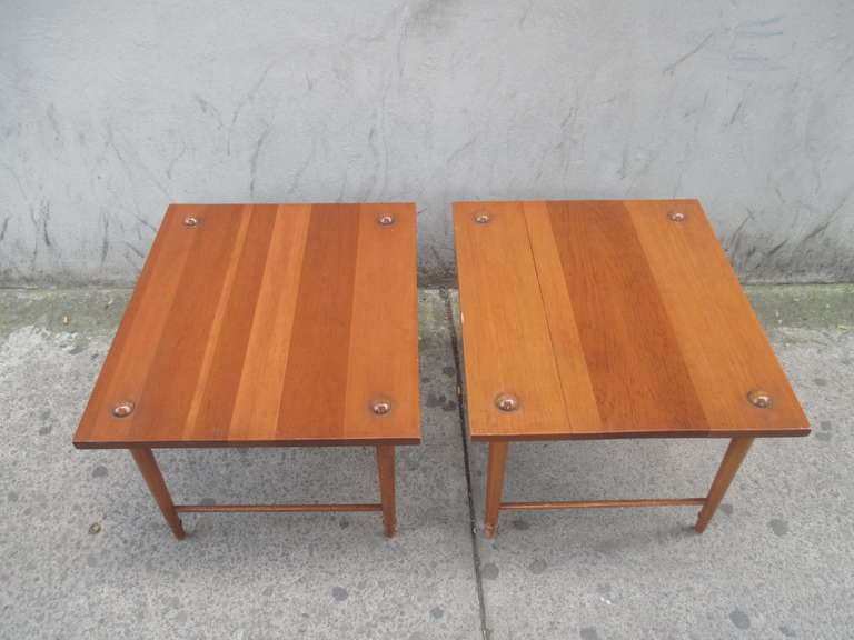 Pair of Frank Kyle Wood Side Tables 1