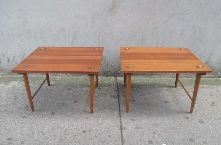 Pair of Frank Kyle Wood Side Tables 5