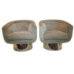 Pair of club chars by Leon Rossen for Pace Furniture