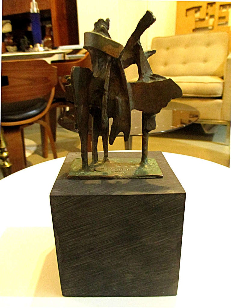 Harold Schwartz horse bronce abstract sculpture found in Harold Shwarz house in San Miguel de Allende, Guanajuato, Mexico signed as Swarz.