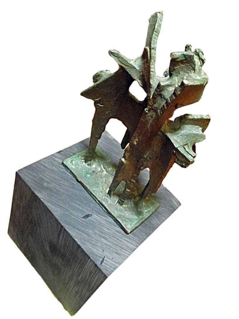 Mid-20th Century Harold Schwartz Horse Bronce Sculpture Signed Swarz For Sale