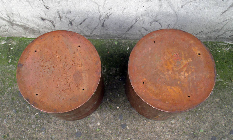 Pair of Copper Stools or Planters In Good Condition In 0, Cuauhtemoc