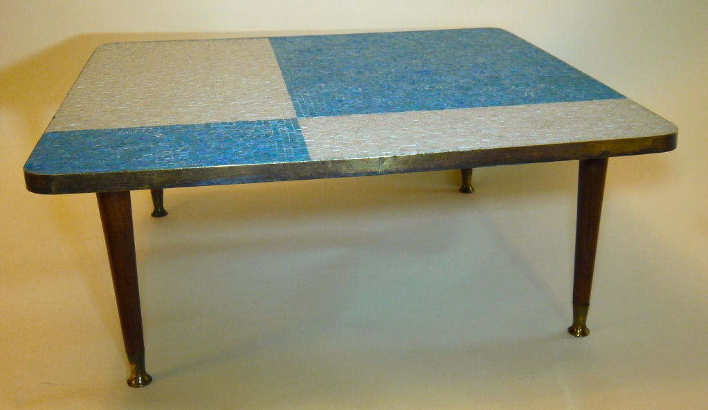 By Genaro mosaic coffee table mid century modern