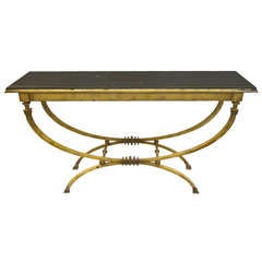 Arturo Pani Bronce And Marble Console Table