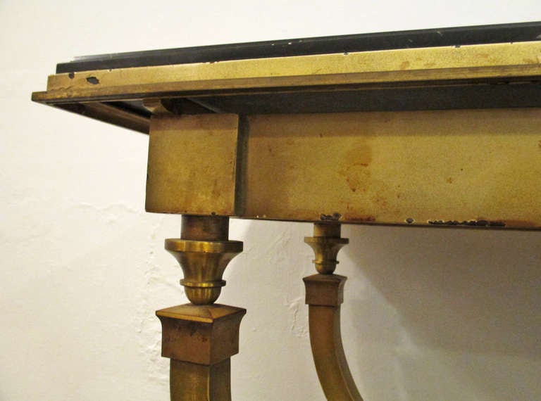 Mexican Arturo Pani Bronce And Marble Console Table