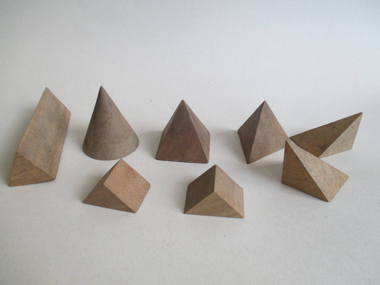 Geometric Wood Shapes with Original Box by Faustino Palluzie, 1920s 5