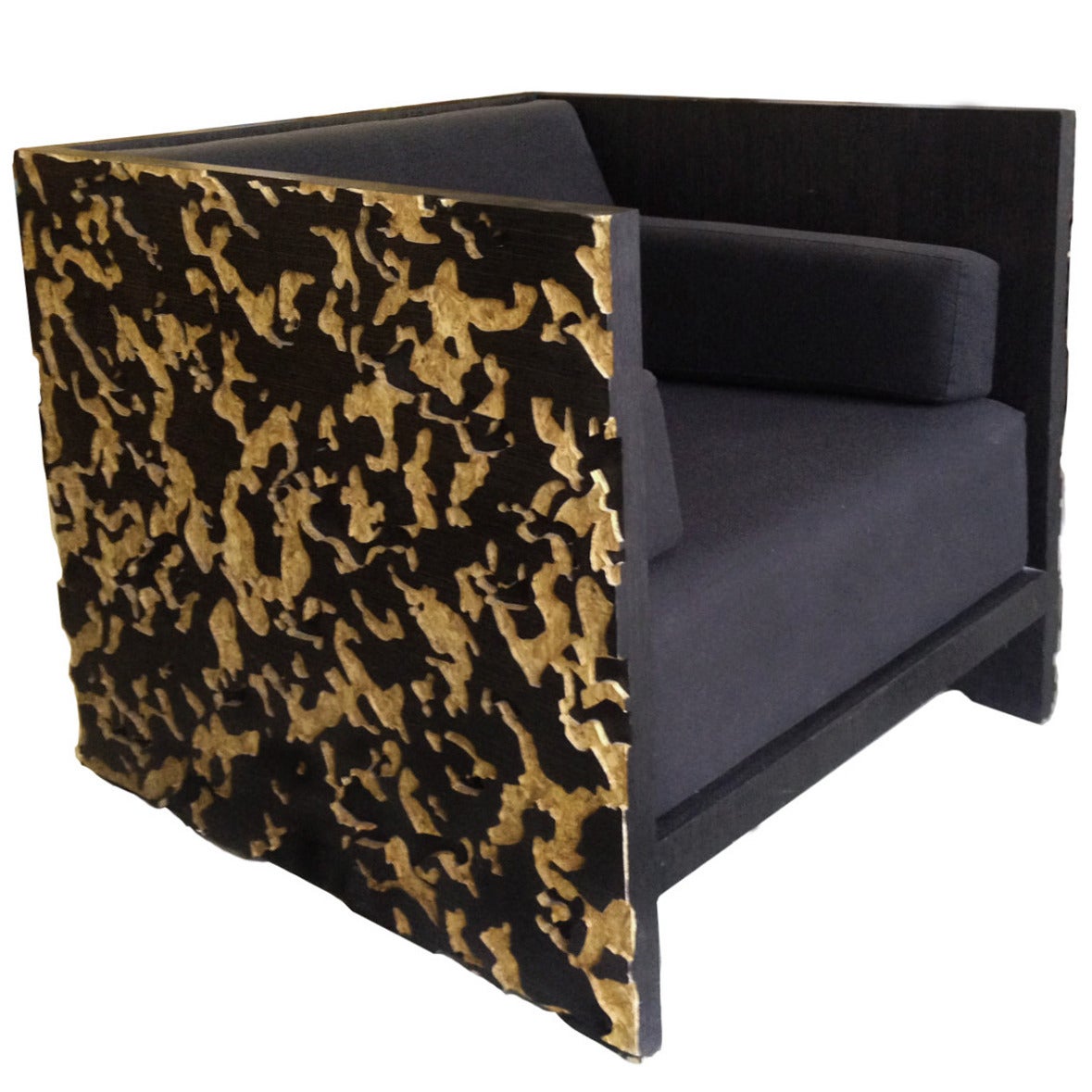 Low Armchair "Camouflage" by Emiliano Godoy For Sale