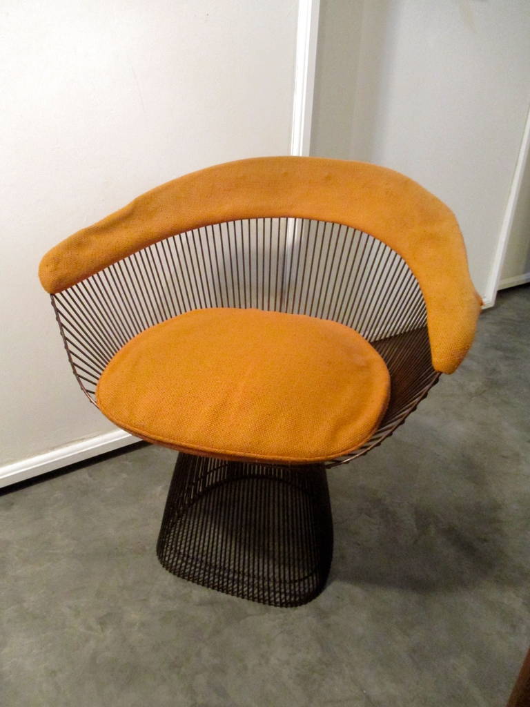 Set of Six Warren Platner Chairs with Copper Finish 1