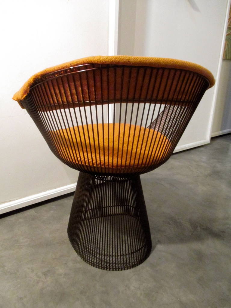 Set of Six Warren Platner Chairs with Copper Finish 3