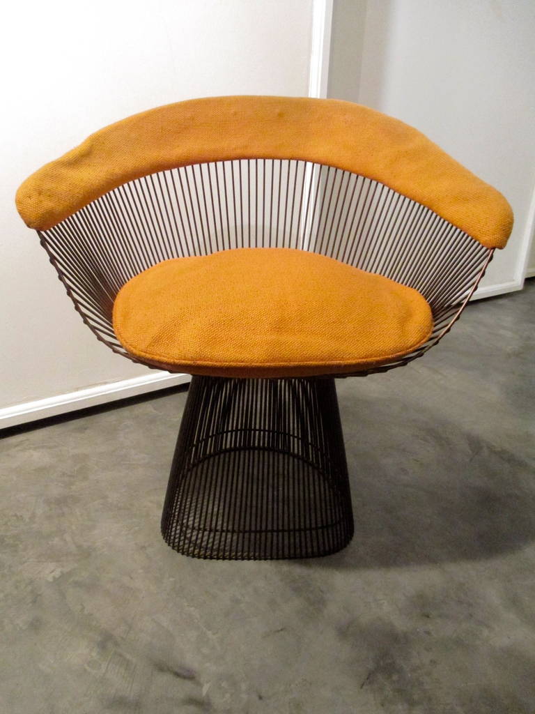 Mexican Set of Six Warren Platner Chairs with Copper Finish