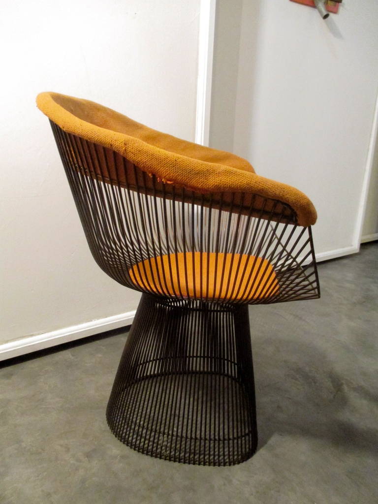 Late 20th Century Set of Six Warren Platner Chairs with Copper Finish