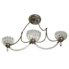 Murano Venini chandelier (signed) lamp ceiling glass