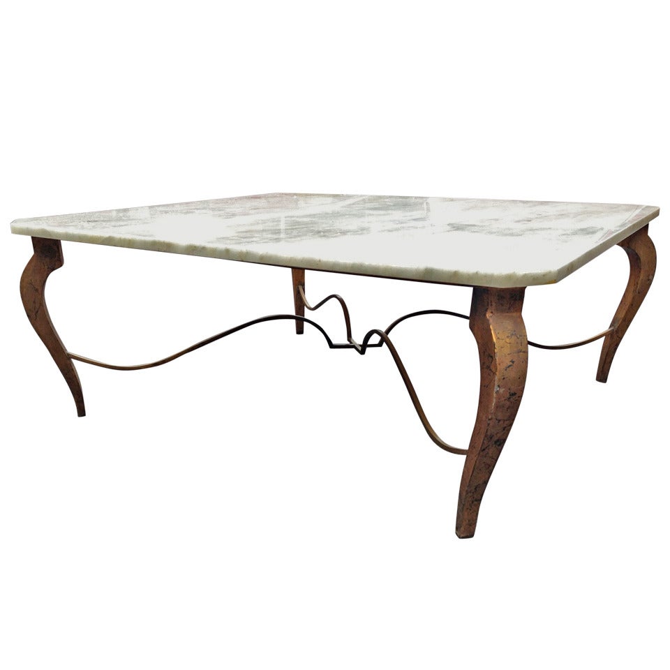 Arturo Pani center/coffee table bronce and marble