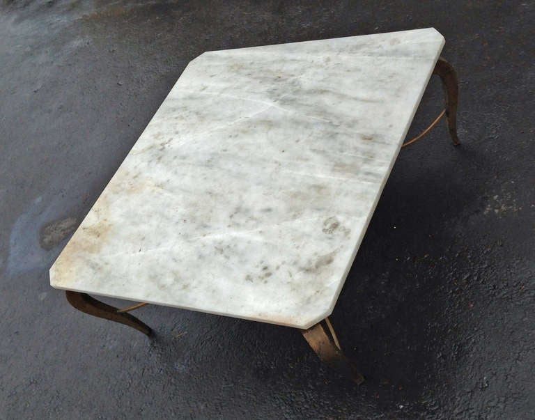 Bronze Arturo Pani center/coffee table bronce and marble