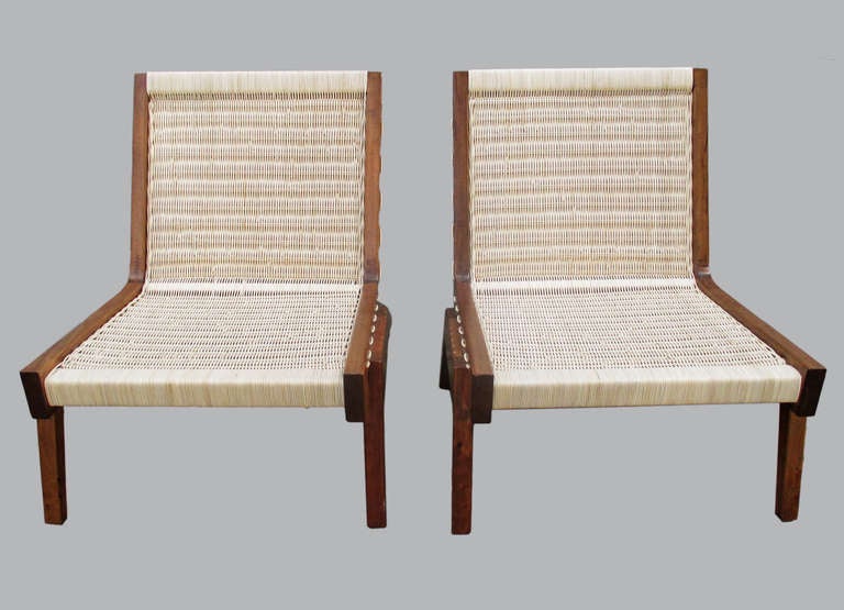 Pair of Chairs and Ottoman Attributed to Clara Porset 1