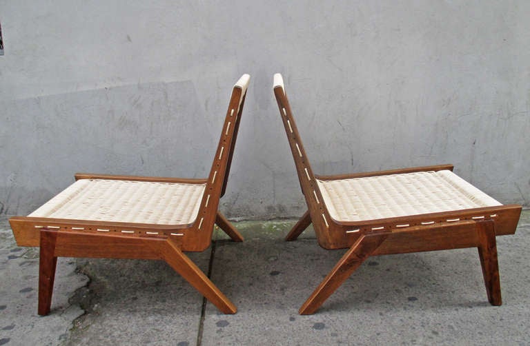 Pair of Chairs and Ottoman Attributed to Clara Porset 2