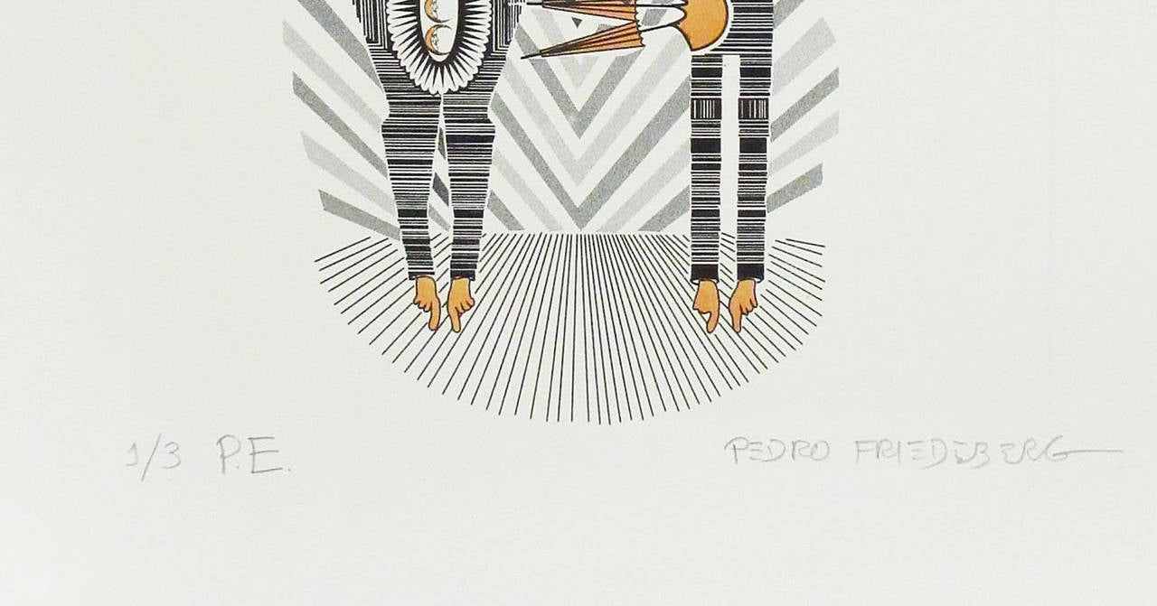 Pedro Friedeberg 'Rien Est Simple' Engraving on Paper, Signed In Excellent Condition For Sale In 0, Cuauhtemoc