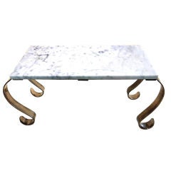 Arturo Pani side table brass and marble Arturo Pani side table brass and marble