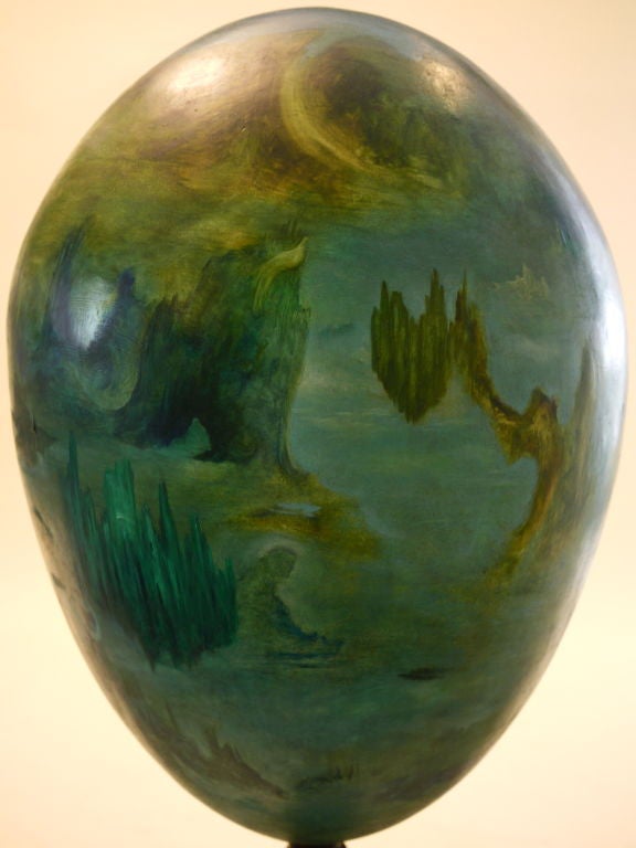 SOFIA BASSI Mexican surrealist painter, huge painted egg 1