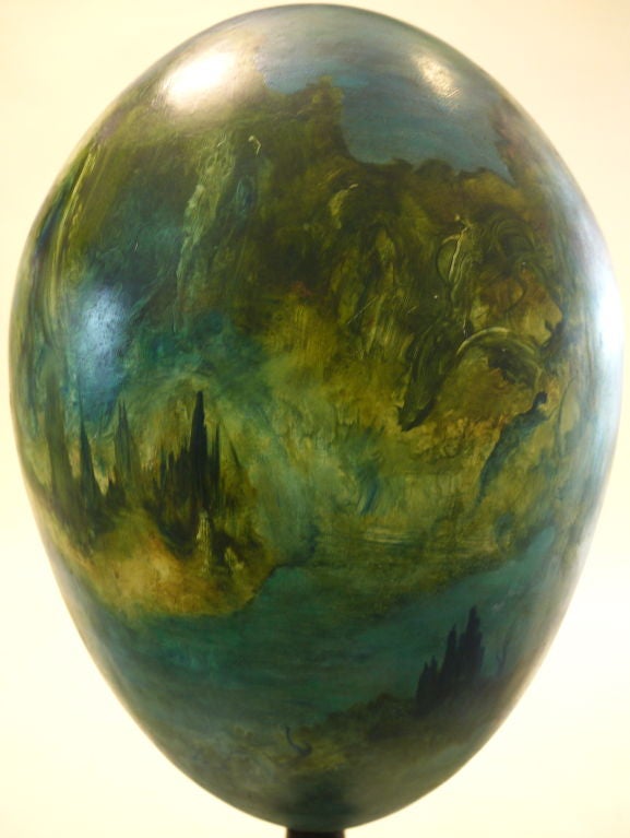 SOFIA BASSI Mexican surrealist painter, huge painted egg 2