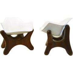 Used Fiberglass Pair of  Chairs by Leonardo Vilchis Platas
