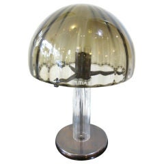 Murano table lamp by Venini, signed