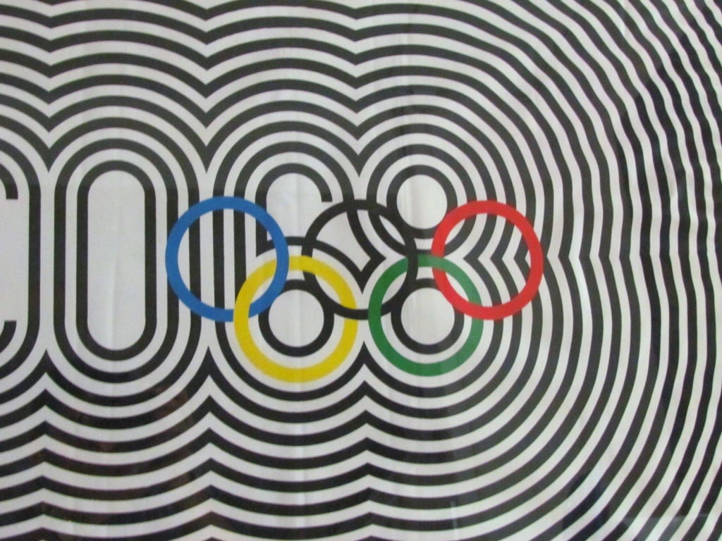 Mexican Lance Wyman Mexico 68, original vinyl/poster huge size olympics