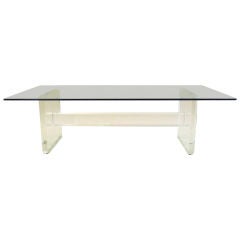 Lucite / acrylic coffee table glass 70´s design