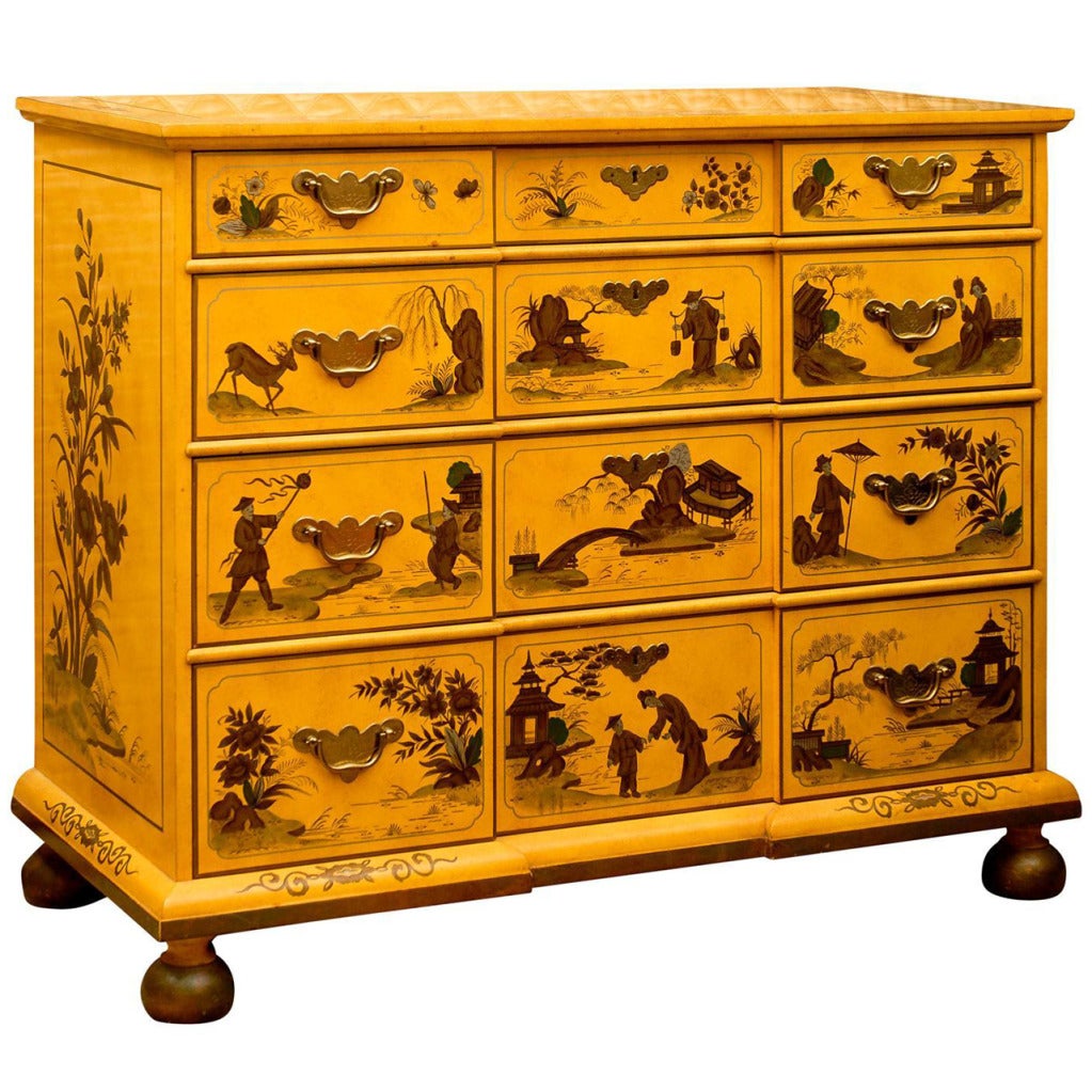 Gold Chinoiserie Chest by Baker at 1stDibs