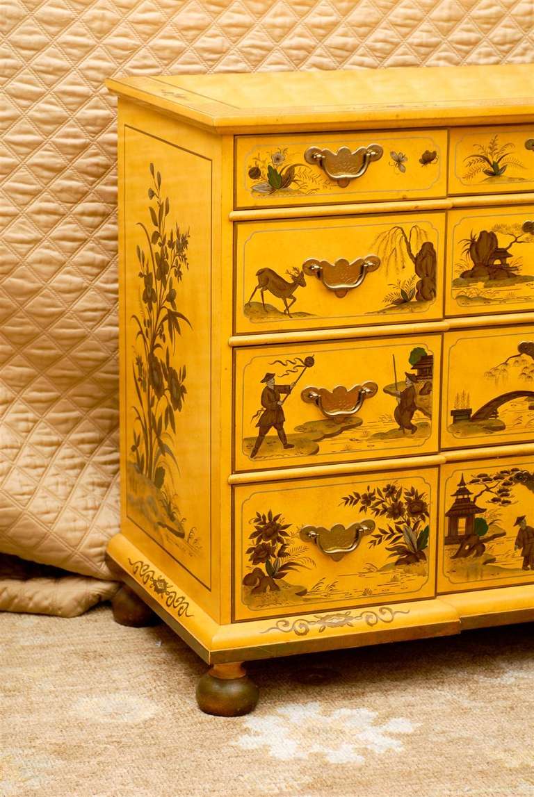 American Gold Chinoiserie Chest by Baker
