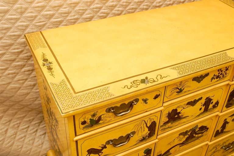 20th Century Gold Chinoiserie Chest by Baker