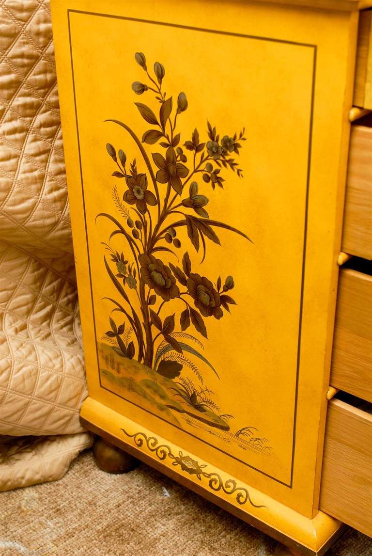 Gold Chinoiserie Chest by Baker In Excellent Condition In Atlanta, GA
