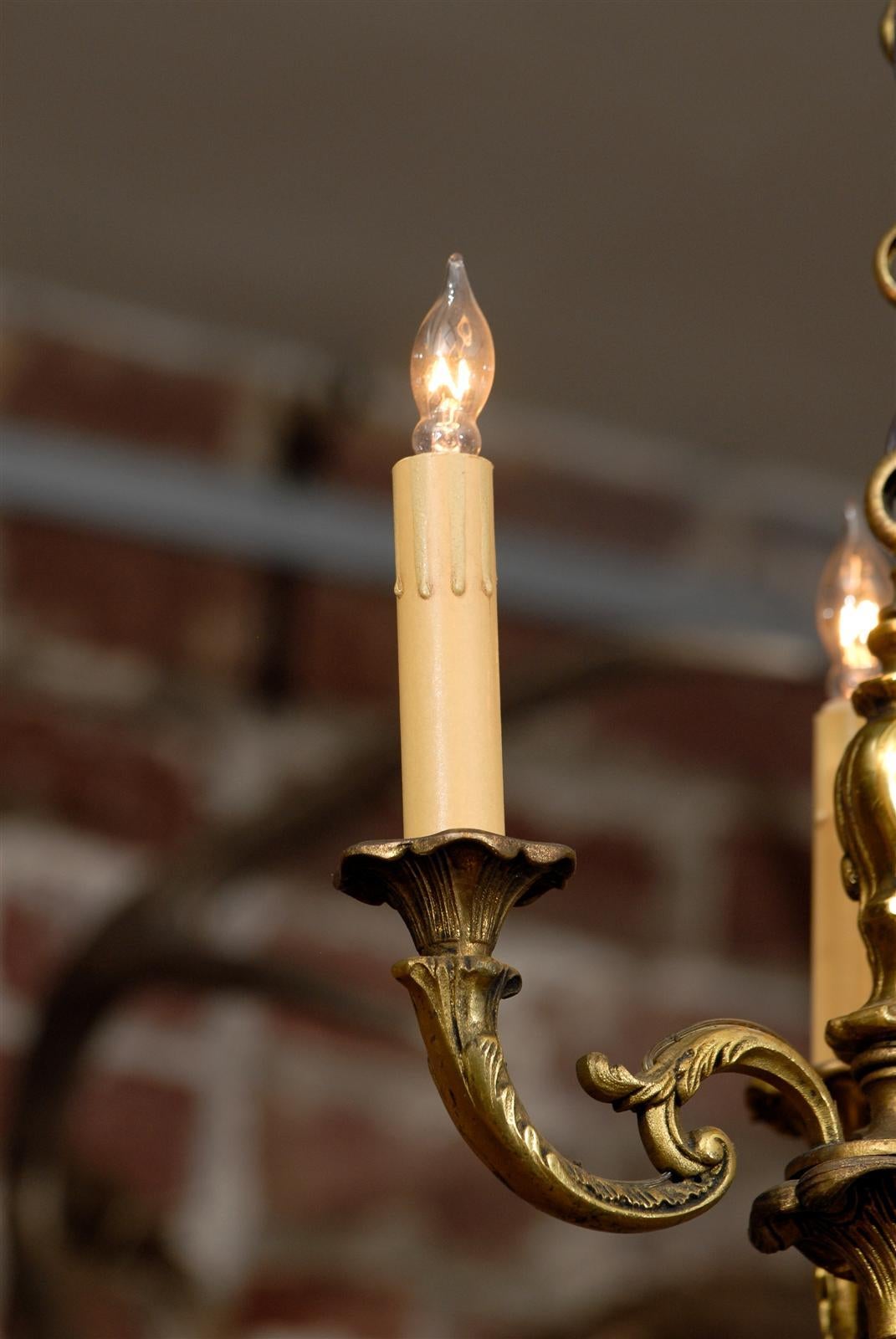 French Bronze, Three-Light Chandelier 2