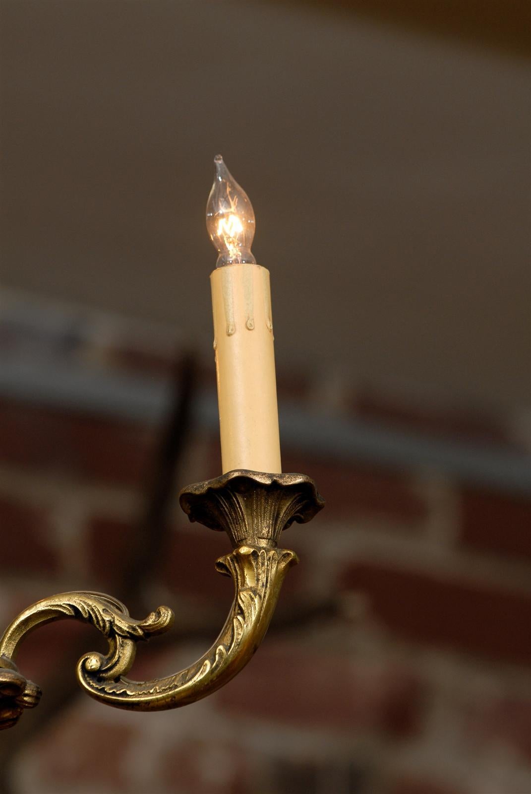 French Bronze, Three-Light Chandelier 3