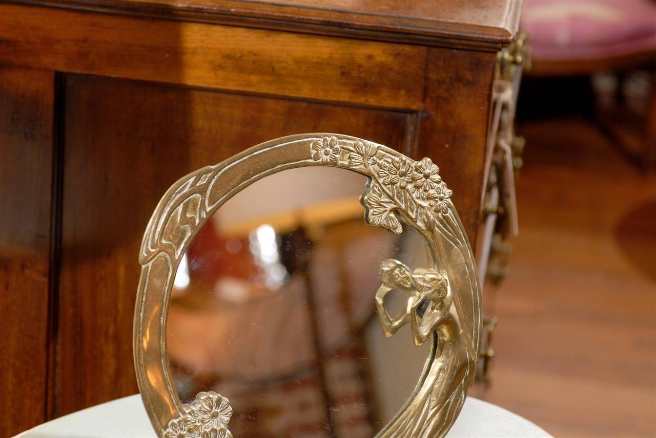 Art Nouveau Bronze Dressing Mirror 2