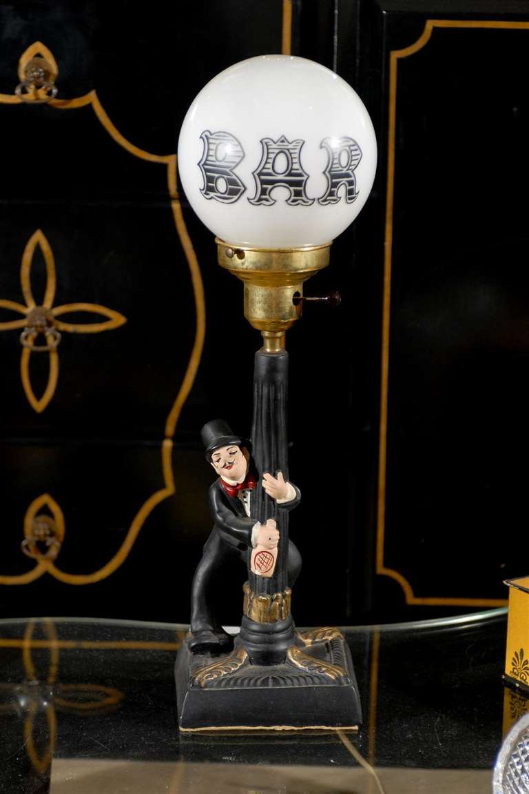 Victorian Charlie Chaplin Bar Lamp
