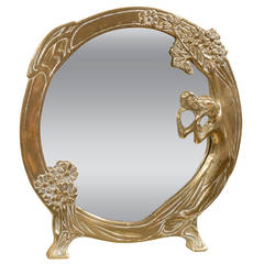 Art Nouveau Bronze Dressing Mirror