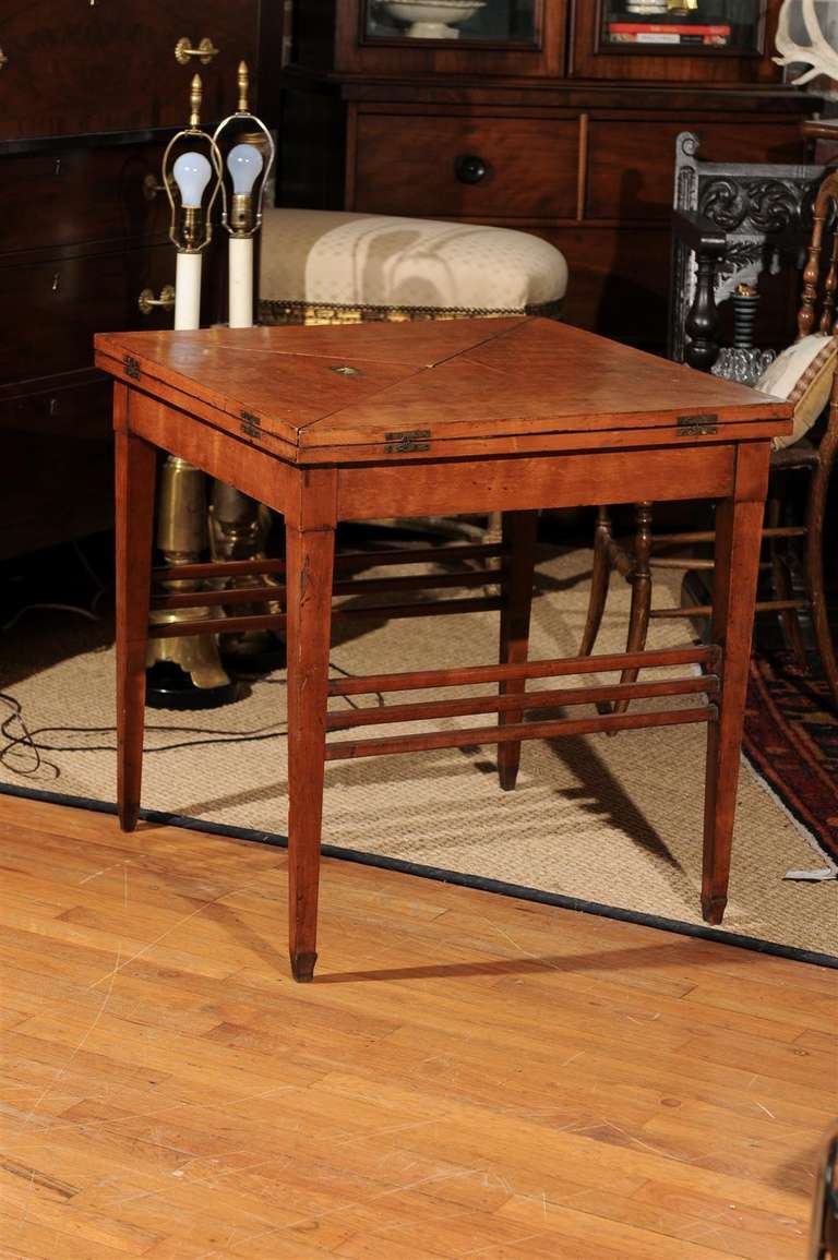 Campaign Handkerchief Game Table of Satinwood