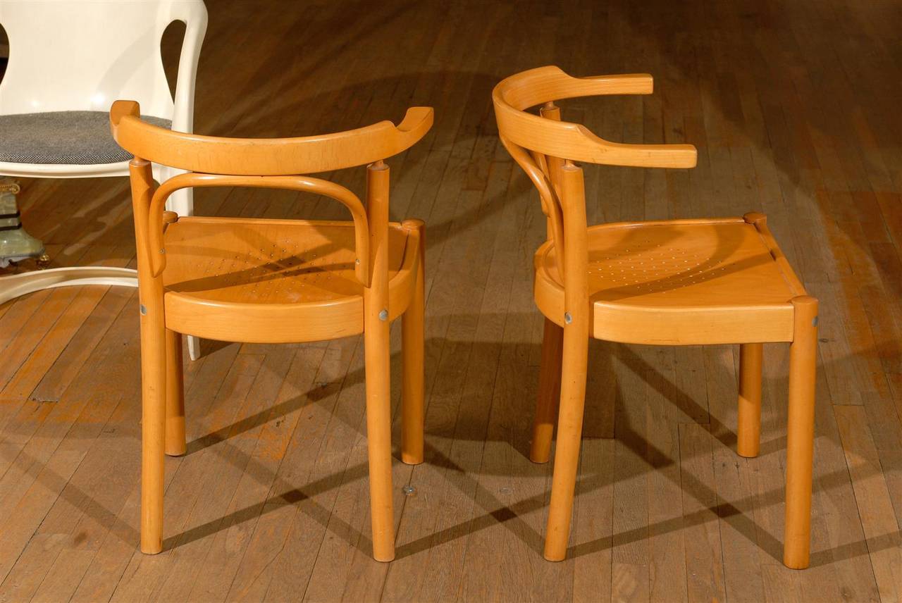 Midcentury Pair of Beechwood Chairs 3