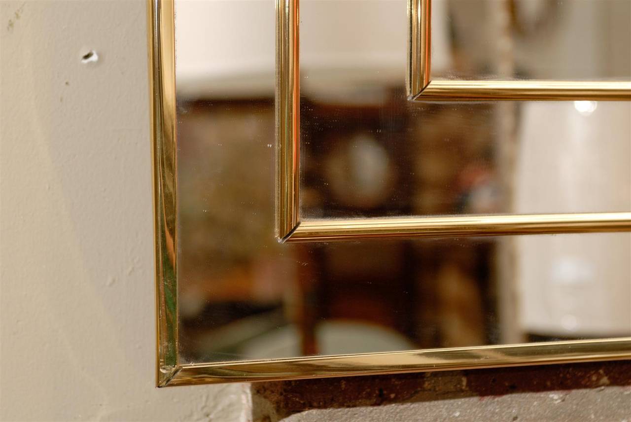 Square Brass Inlaid Mirror 1