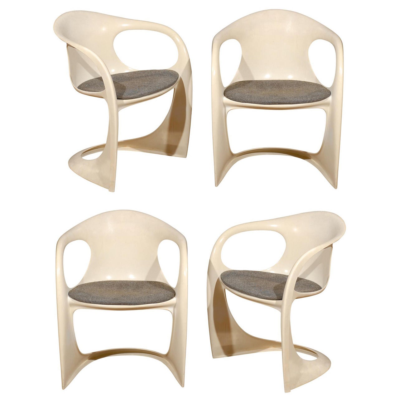 Set of Four Alexander Begge for Casala "Casalino" Dining Chairs