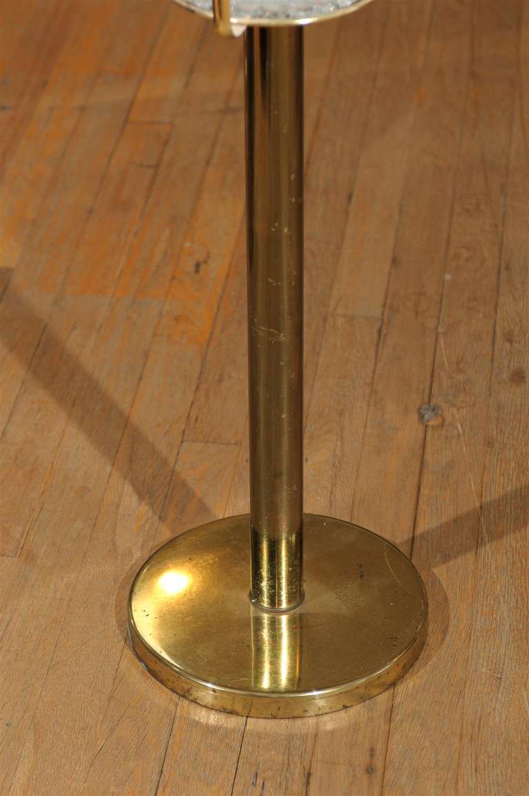 Unknown Glass and Brass Champagne Cooler on Stand