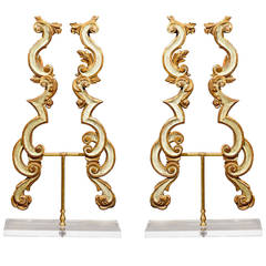 Italian Architectural Fragments Mounted as a Pair of Sculptures