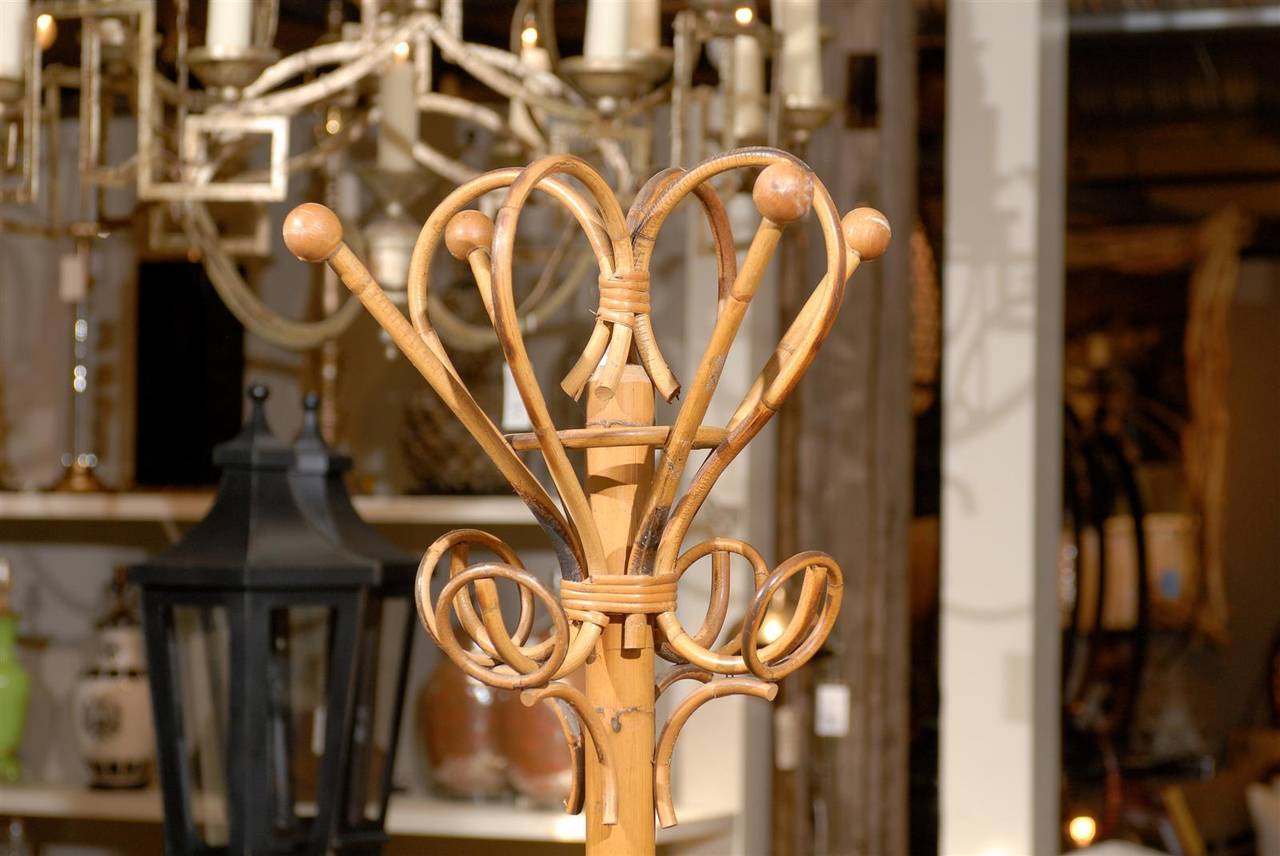 Vintage Rattan Hat and Coat Stand at 1stDibs