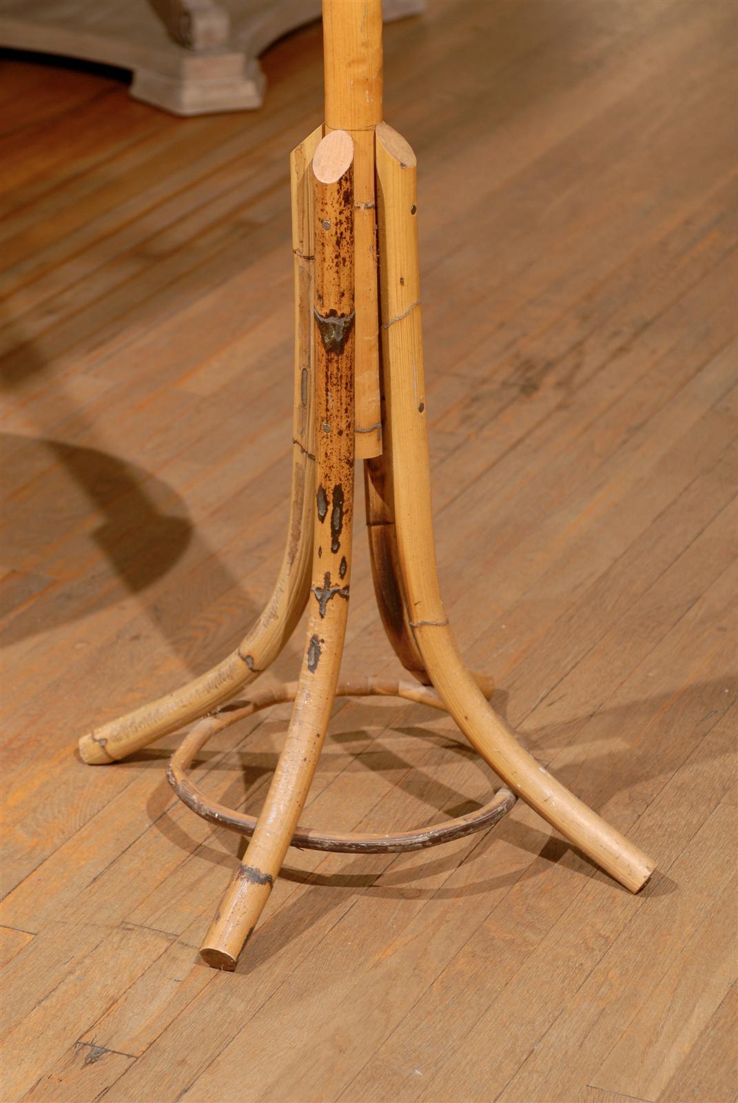 Vintage Rattan Hat and Coat Stand at 1stDibs