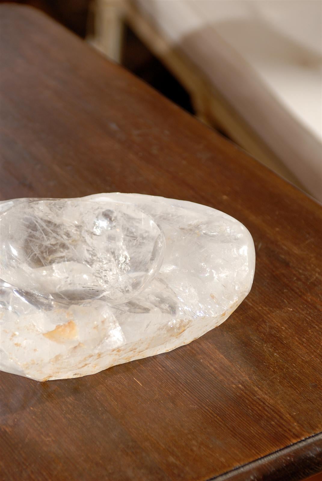 Art Deco Natural Rock Crystal Ashtray