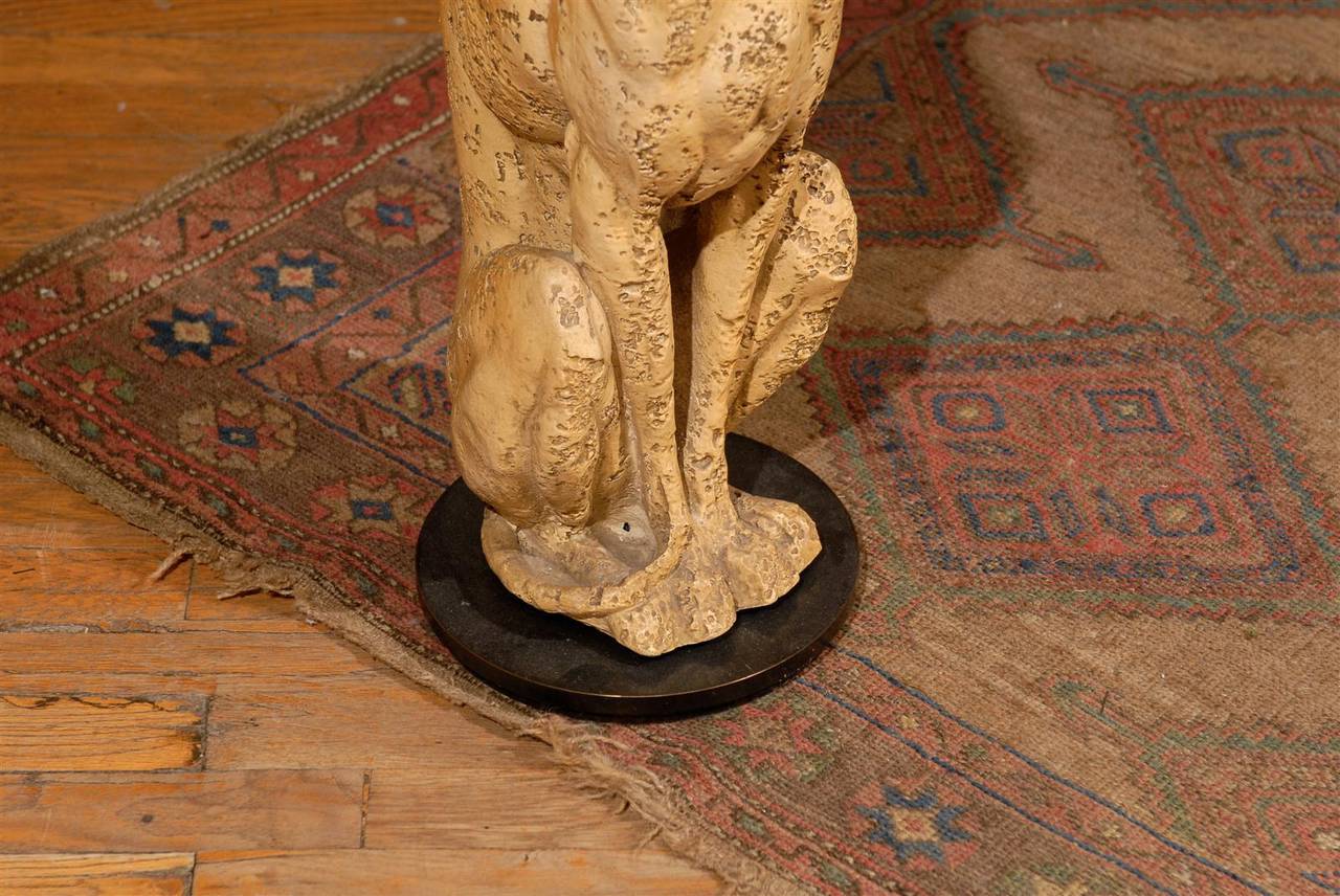 Iron Midcentury Italian Greyhound Statue