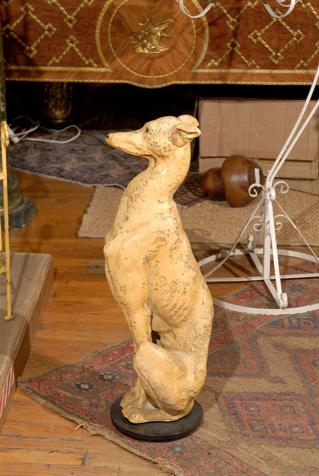 20th Century Midcentury Italian Greyhound Statue